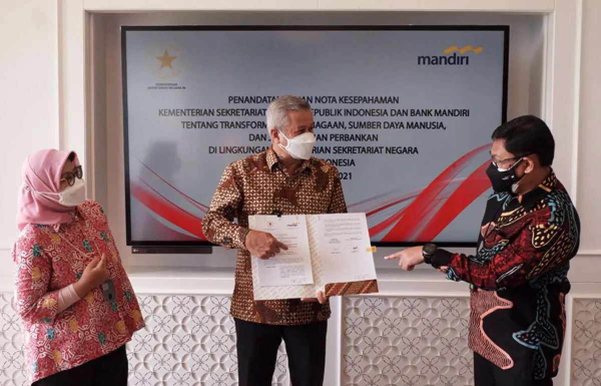 Bank Mandiri membidik tansaksi finansial di Kementerian Sekretariat Negara