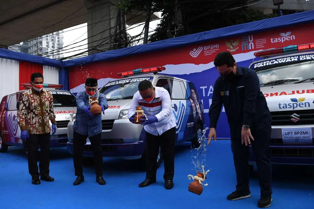 Dukung Tugas BP2MI, Taspen serahkan 4 unit ambulans