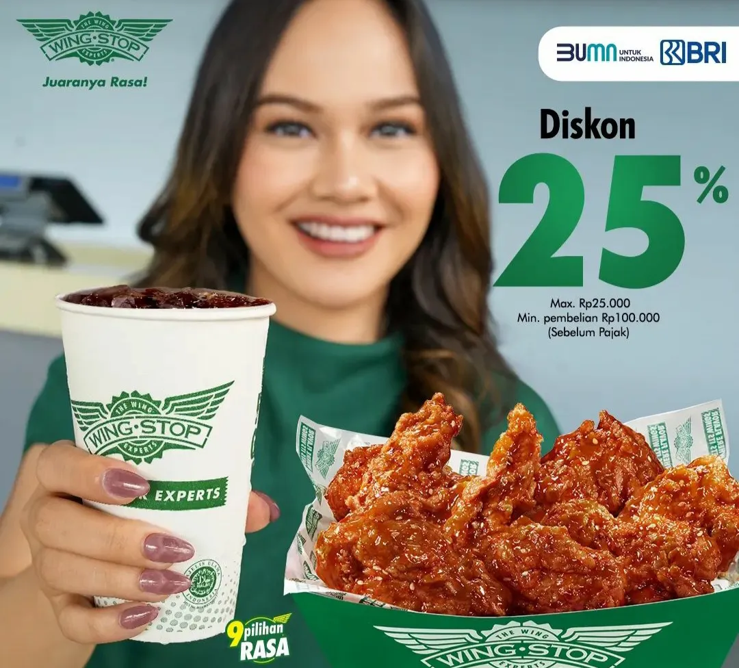 Wingstop diskon 25% di BRI