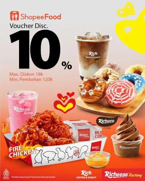 Promo Richeese Factory ShopeeFood