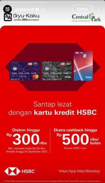 Promo Gyu-Kaku dan HSBC Tahun 2025