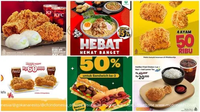 8 Daftar Promo Makanan Tiap Senin September 2025: Subway, KFC sampai HokBen