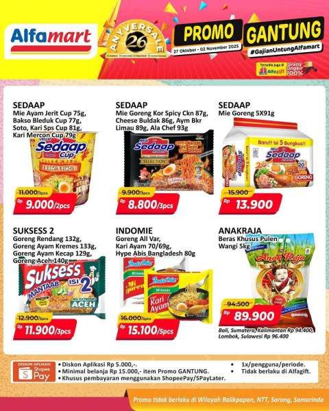 Promo Alfamart Gantung 27 Oktober-2 November 2025