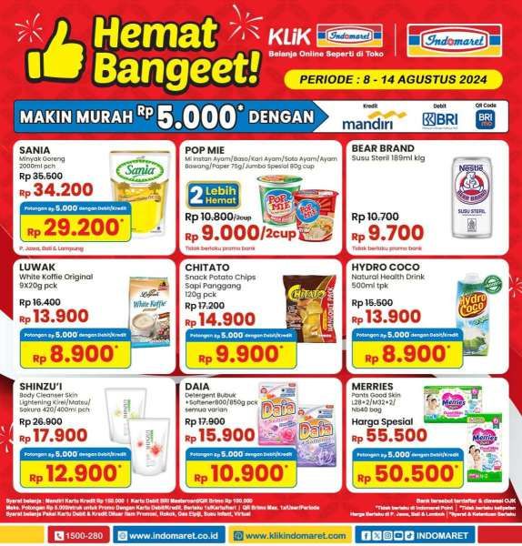 Promo Indomaret Hemat Banget 8-14 Agustus 2024