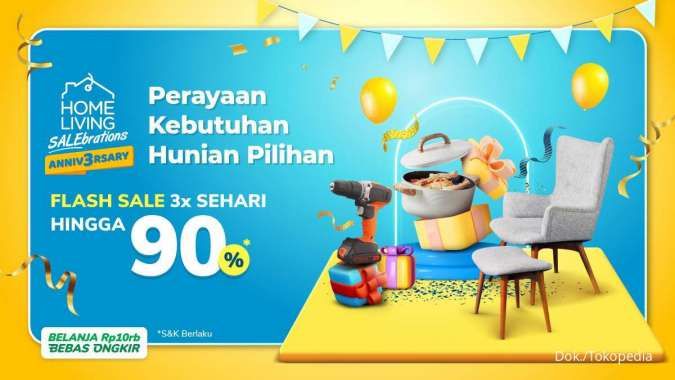 Promo Tokopedia Home Living Salebration, Belanja Kebutuhan Rumah Dapat Cashback!