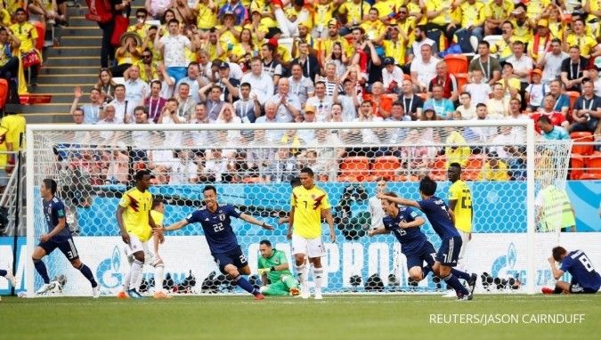 Unggul jumlah pemain, Jepang kalahkan Kolombia 2-1