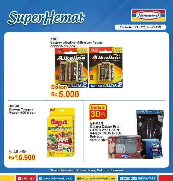 Promo Indomaret Super Hemat Periode 21-27 Juni 2023