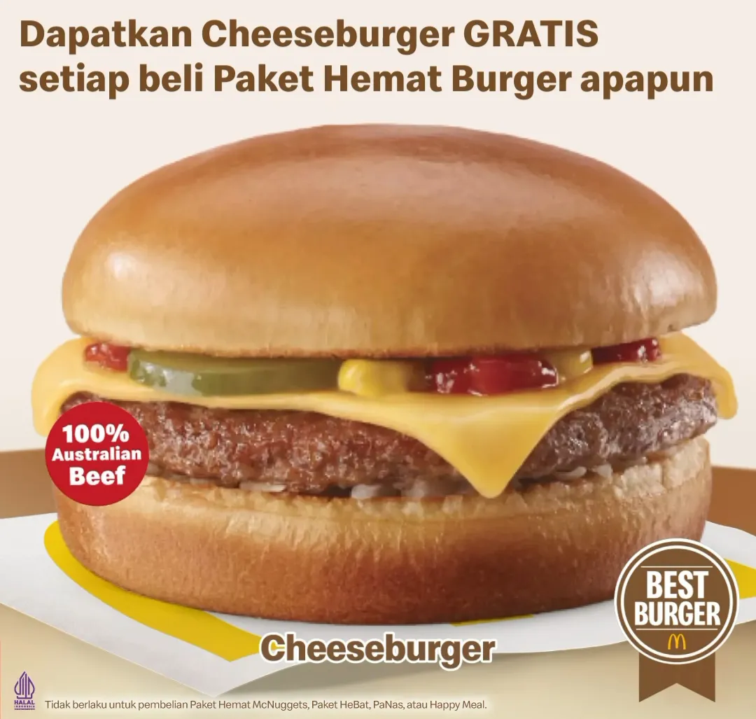 Promo McD Gratis Cheeseburger