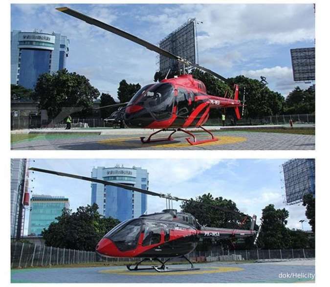 Tidak ingin kena macet ke Bandara Soekarno Hatta, sewa Helikopter Helicity saja