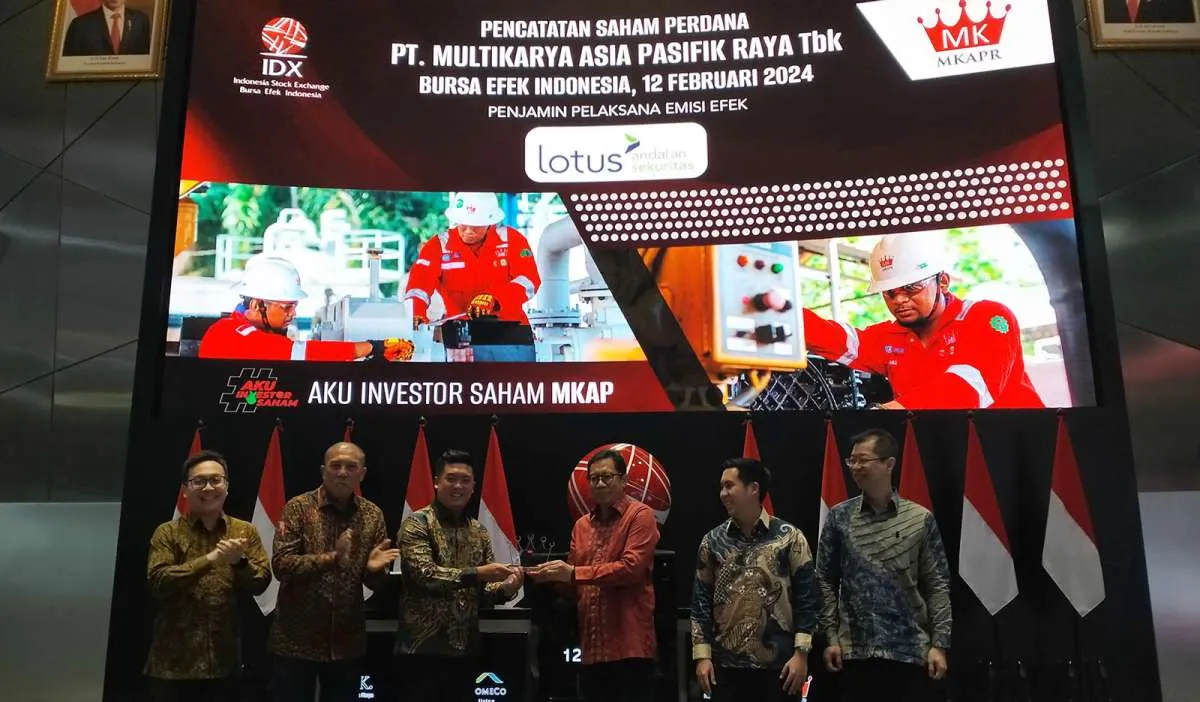 Resmi Melantai di BEI, Harga Saham Multikarya Asia Pasifik Raya (MKAP) Naik 34,78%