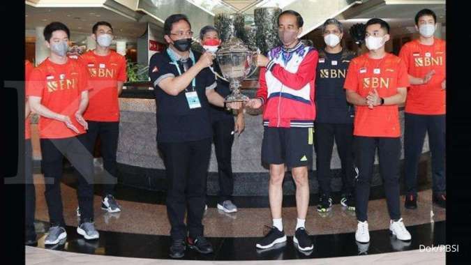 Jokowi apresiasi tim bulu tangkis putra Indonesia yang juara Piala Thomas 2020