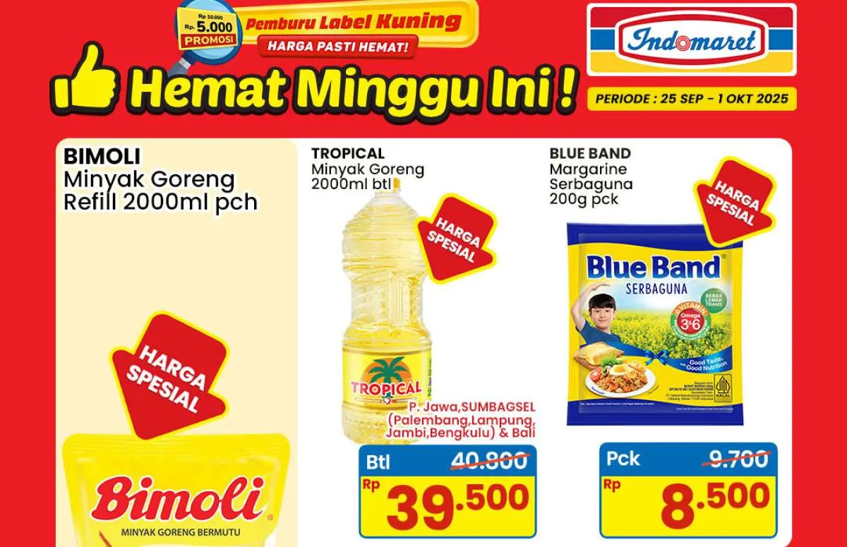 Promo Indomaret Hemat di Akhir September 2025, Tropical & Blue Band Harga Spesial