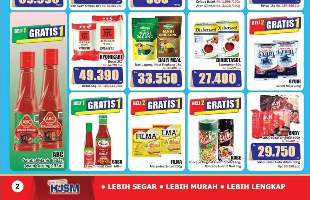 Promo KJSM Hari Hari Swalayan 1-4 Agustus 2024, Margarine Filma Beli 2 Gratis 1