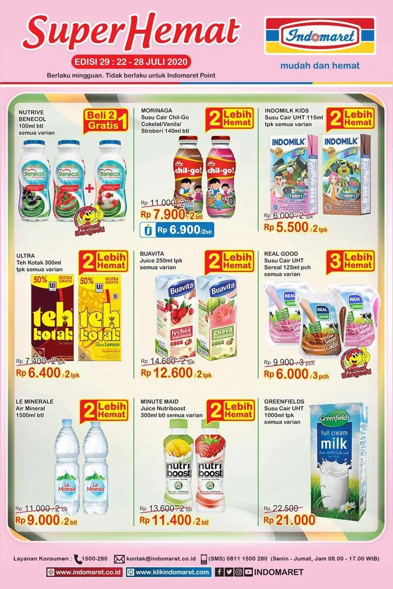 Promo Indomaret Super Hemat 22-28 Juli 2020, hari terakhir!
