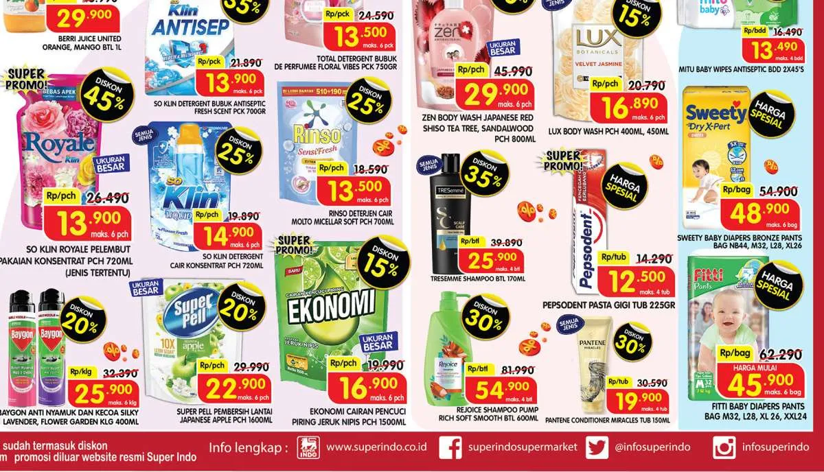 Promo Superindo Weekday Mei 2024, Deterjen Diskon 25% & Magnum Beli 2 Lebih Hemat