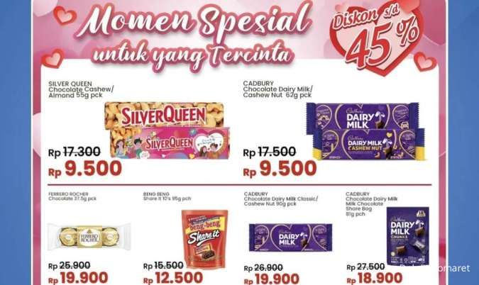 Promo Indomaret Super Hemat sampai 19 Februari 2025, Aneka Cokelat Diskon s/d 45%