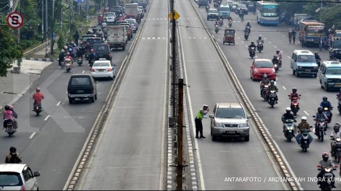 Lebaran, jalanan di Jakarta mulai padat