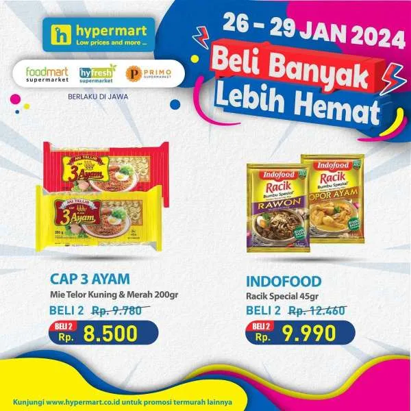 Promo Hypermart Beli Banyak Lebih Hemat Periode 26-29 Januari 2024