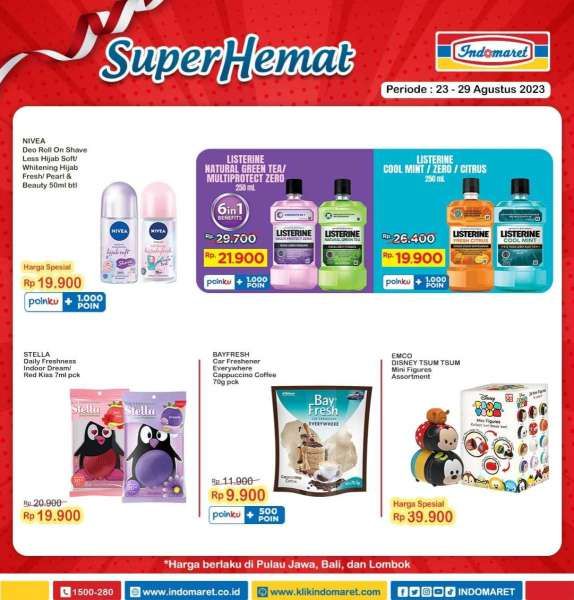 Katalog Harga Promo Indomaret Super Hemat 23-29 Agustus 2023, Promo Akhir Bulan