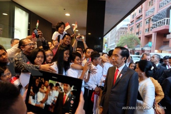 Masyarakat Indonesia sambut Jokowi di Sydney