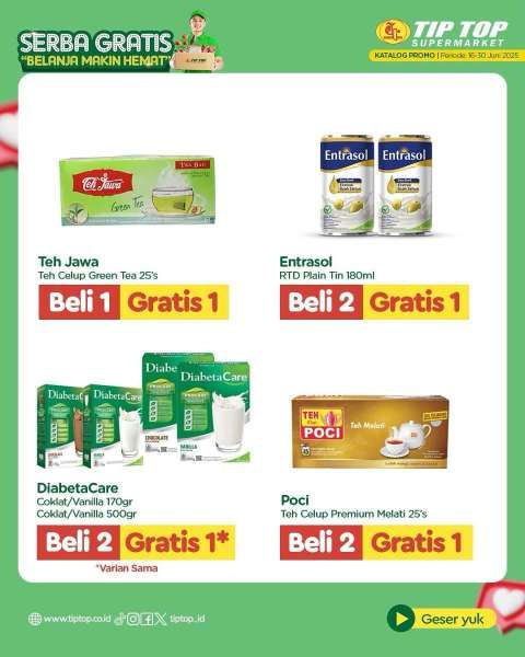 Promo Tip Top Serba Gratis 16-30 Juni 2025