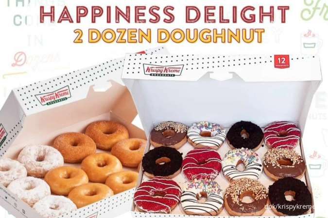 Cuma 1 Hari! Promo Krispy Kreme 21 Maret 2024 Beli 2 Lusin Donat Rp 100.000