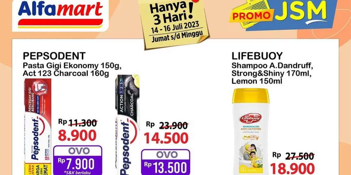 Harga Promo JSM Alfamart Sabtu 15 Juli 2023, Promo Lebih Murah Lewat OVO