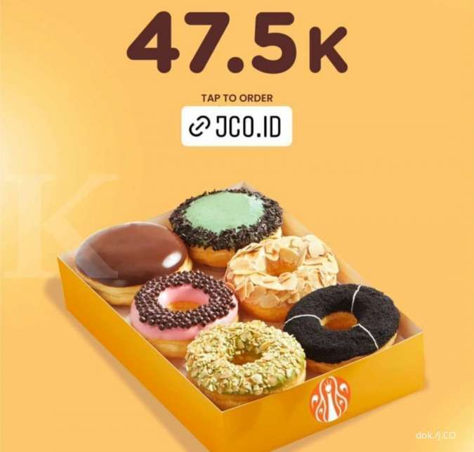 Promo Mingguan J.CO 3-9 Januari 2022, Beli 6 Donuts J.CO Aneka Rasa Rp 47.500