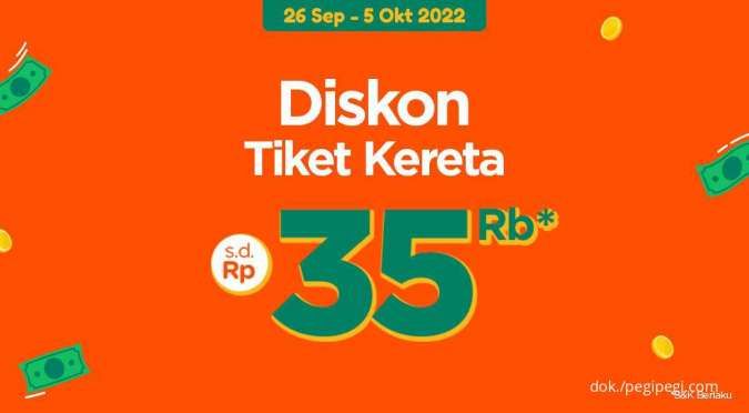 Promo Gajian PegiPegi s.d 5 Okt 2022, Nikmati Diskon Tiket Kereta s.d Rp35.000