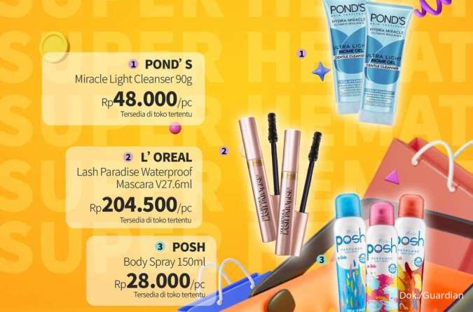 Promo Guardian Super Hemat 1-10 Desember 2025, Tambah Rp 1.000 Dapat 2 Maskara