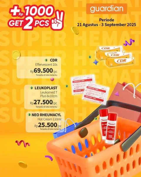 Promo Guardian Super Hemat Periode 21 Agustus-3 September 2025