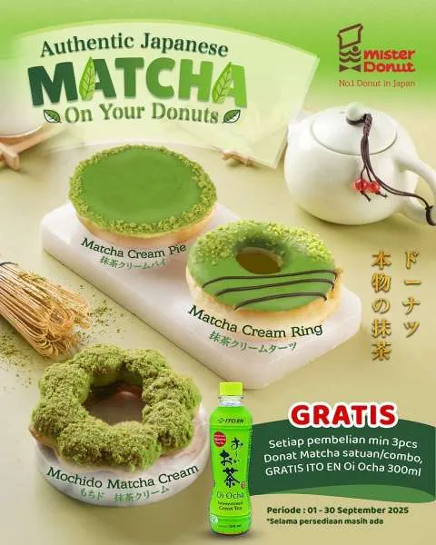 Promo Mister Donut Matcha September