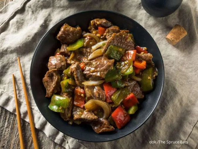Tumis Daging Sapi Pedas Manis 