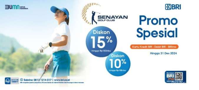 Promo Kartu Kredit BRI Mei 2024 di Senayan Golf Club Diskon 15%