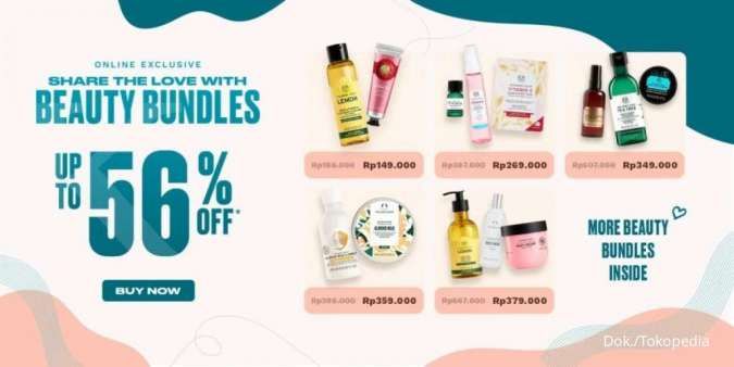 Promo Beauty Bundles The Body Shop, Beli Paket Produk Kecantikan Diskon hingga 56%!