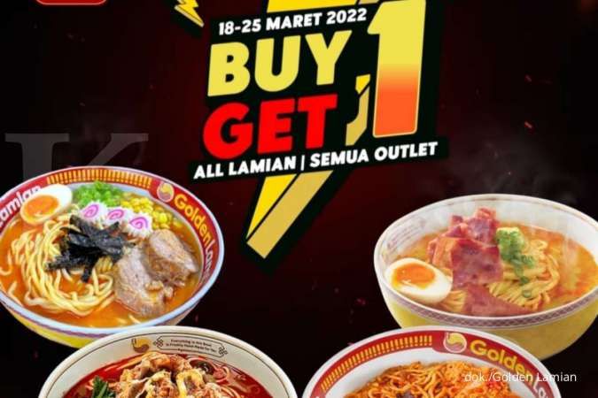Promo Golden Lamian 18-25 Maret 2022, Buy 1 Get 1 Free Semua Menu Lamian!