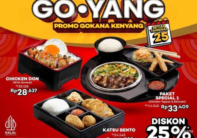 Promo Gokana Hari Ini 25 Oktober 2024, Paket GoYang Diskon 25% dan Paket Rp 20.000