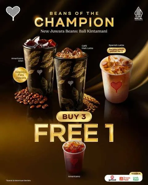 Promo Kopi Kenangan Buy 3 Free 1