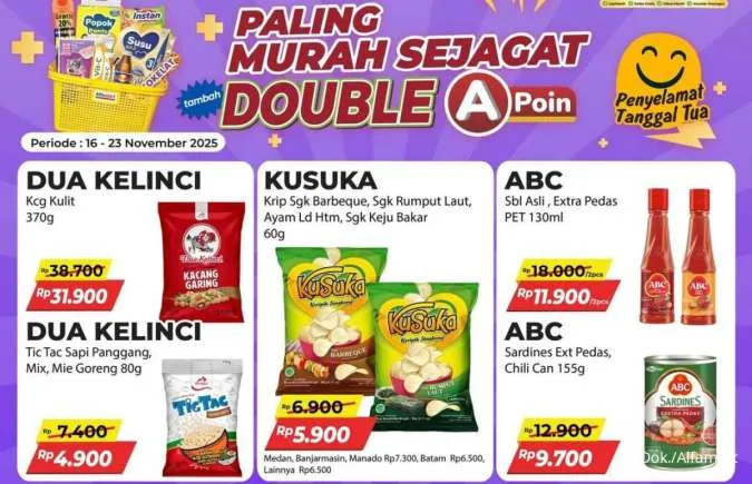 Promo Alfamart Paling Murah Sejagat 16-23 November 2025, Sarden ABC Rp 9.700