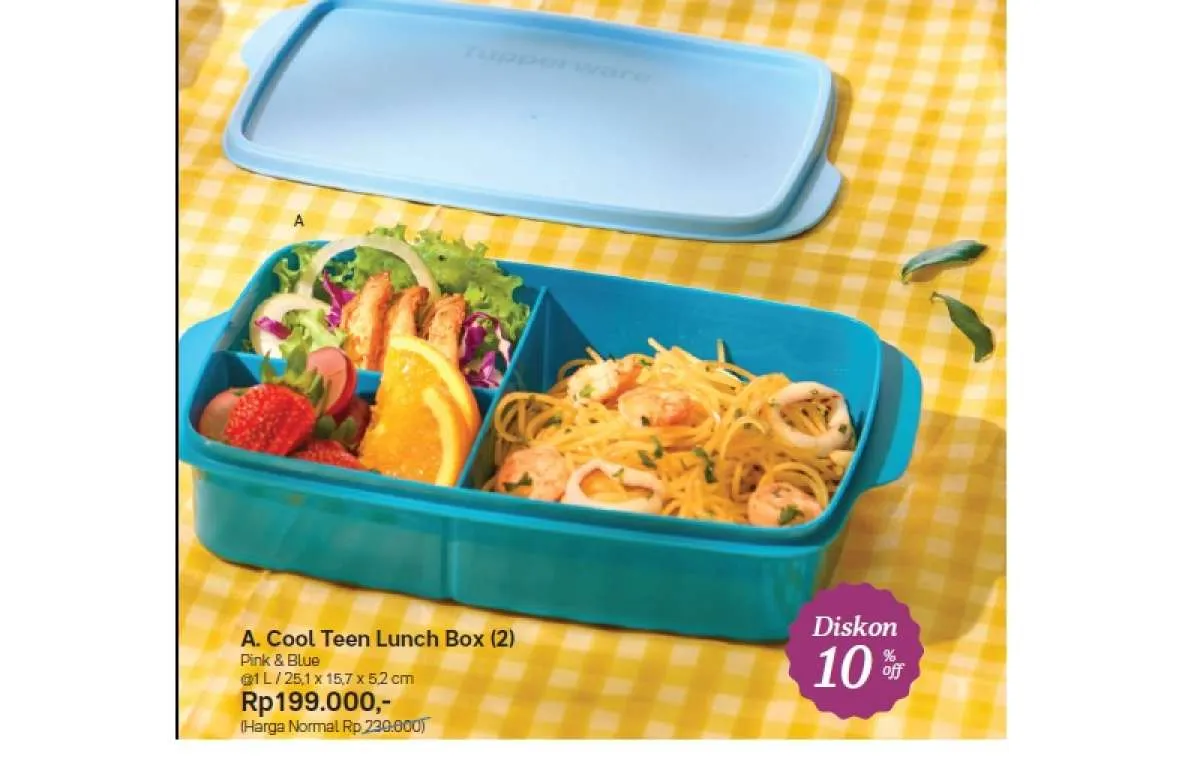 Katalog promo Tupperware Juli 2021 khusus kotak makan, banyak diskon & potongan harga