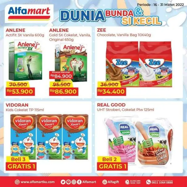 Promo Alfamart Dunia Bunda & Si Kecil Periode 16-31 Maret 2022