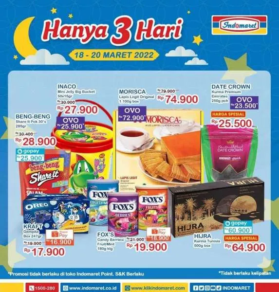 Promo Indomaret Hanya 3 Hari Periode 18-20 Maret 2022