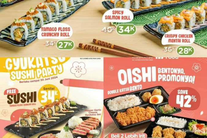 Promo Kimukatsu 1-30 Juni 2024, Diskon Sushi dan Katsu Mulai Harga Rp 19.000