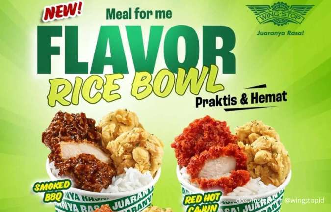 New! Promo Wingstop Flavor Rice Bowl, Makan Praktis dan Hemat Cuma Rp 17.000-an