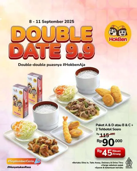 Promo HokBen Double Date 9.9 September