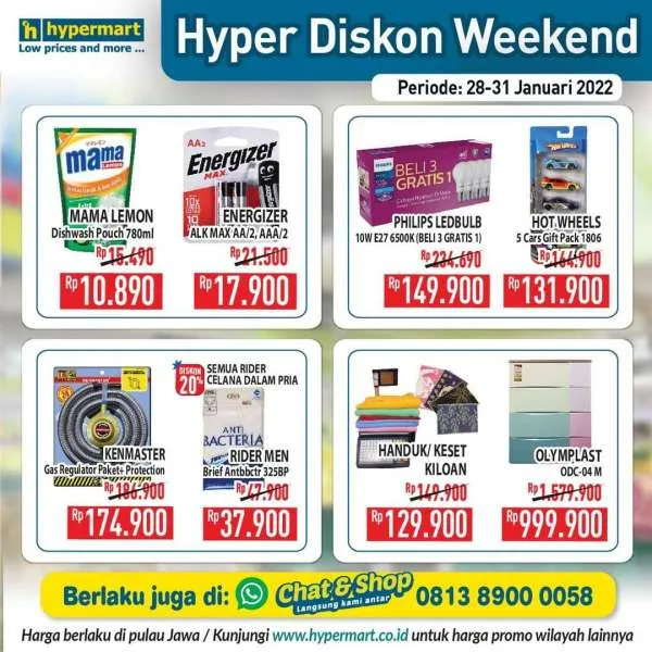 Promo Hypermart Hyper Diskon Weekend Periode 28-31 Januari 2022