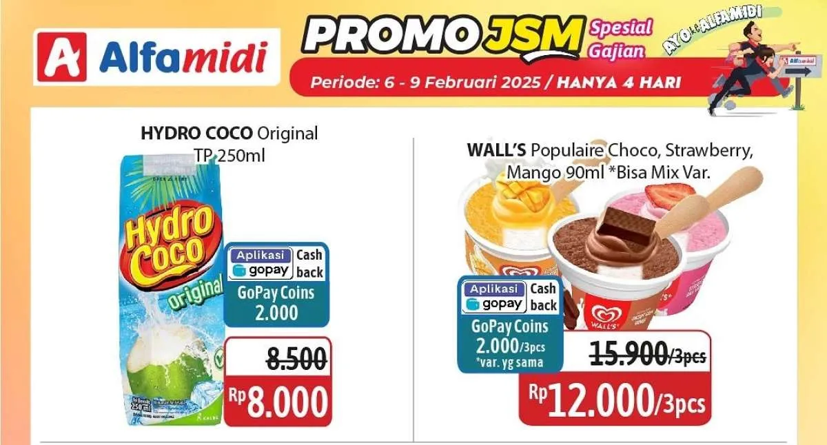 Promo JSM Alfamidi Terbaru sampai 9 Februari 2025, Es Krim Beli 3 Cuma Rp 12.000