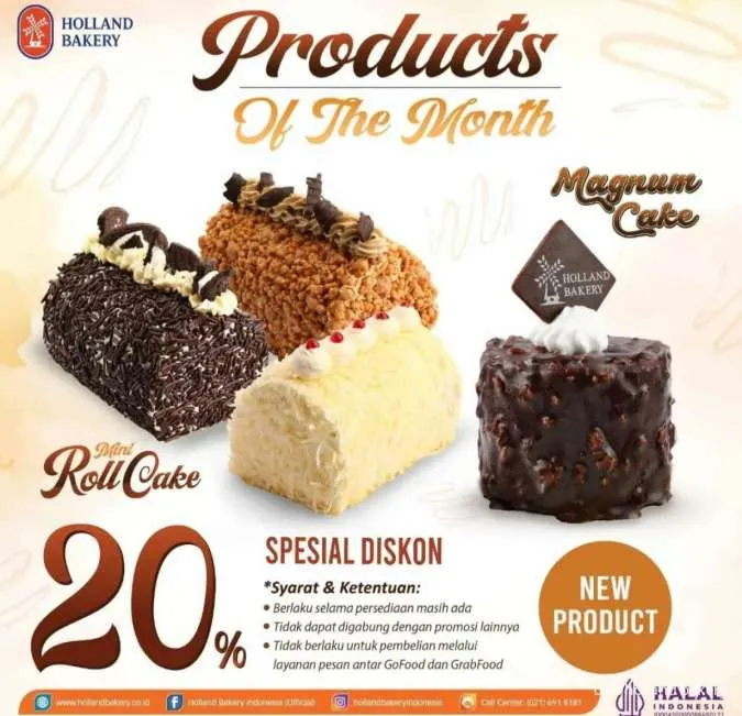 Promo Holland Bakery diskon 20% POTM Product of The Month