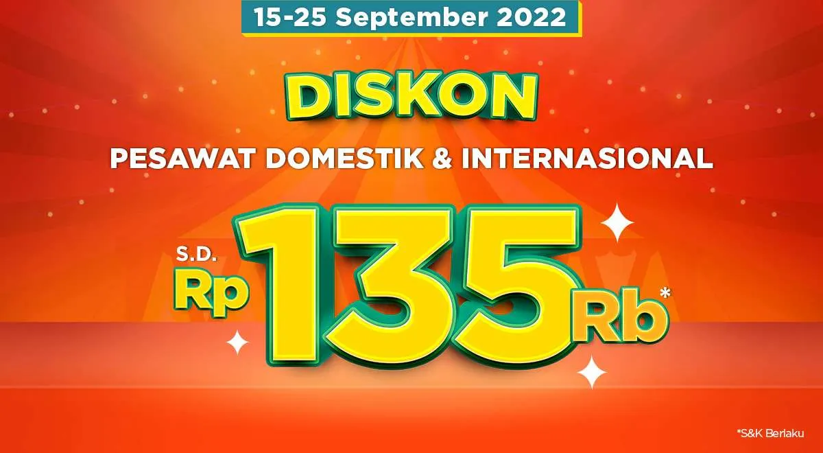 Promo Pegivaganza PegiPegi, Diskon Pesawat Domestik & Internasional Rp135.000