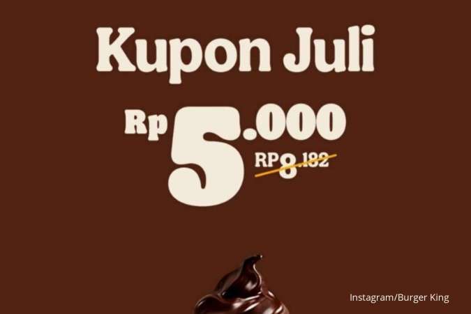 Promo Burger King 1-31 Juli 2022, Kupon Juli Aneka Menu ala Carte Mulai Rp 5.000